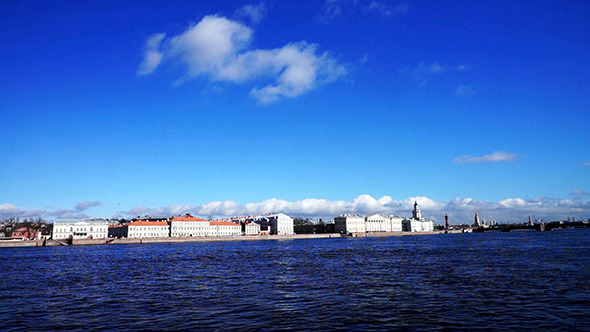 Panoramic View at Neva River in Saint Petersburg
