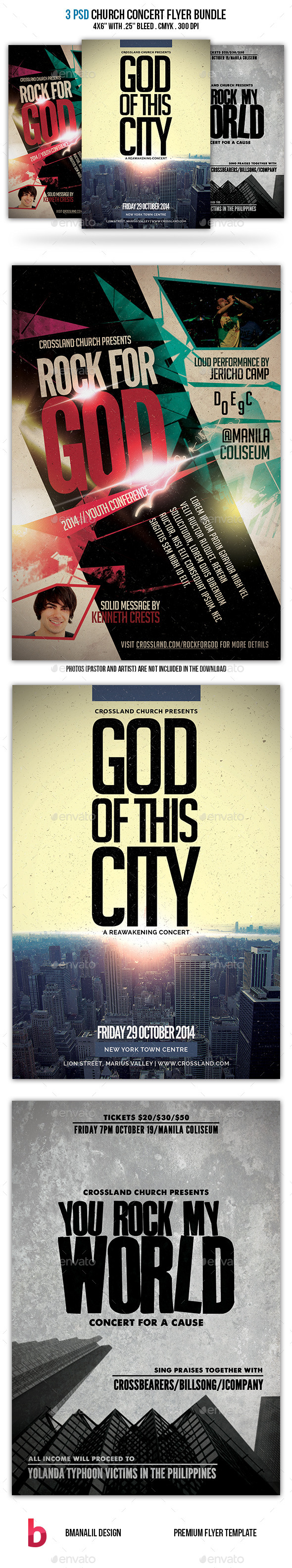 Church Concert Flyer Bundle - Church Flyers