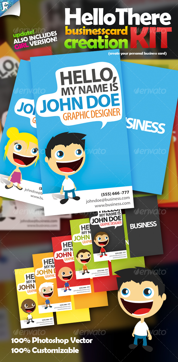 Hello There Business Card - Creation Kit - Creative Business Cards