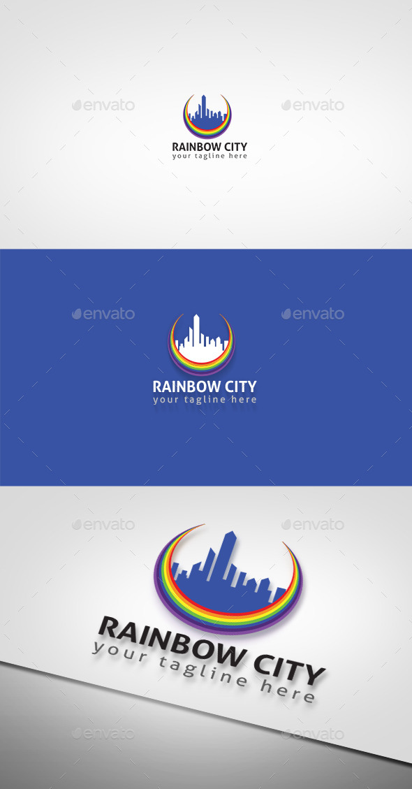 Rainbow City - Nature Logo Templates