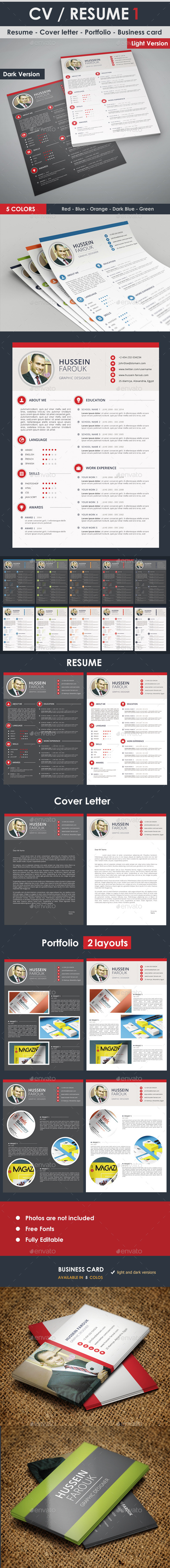 Resume - Cover Letter - Portfolio - Business Card - Resumes Stationery
