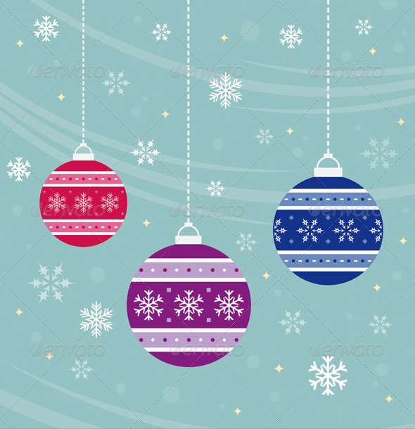 Christmas Baubles - Vector