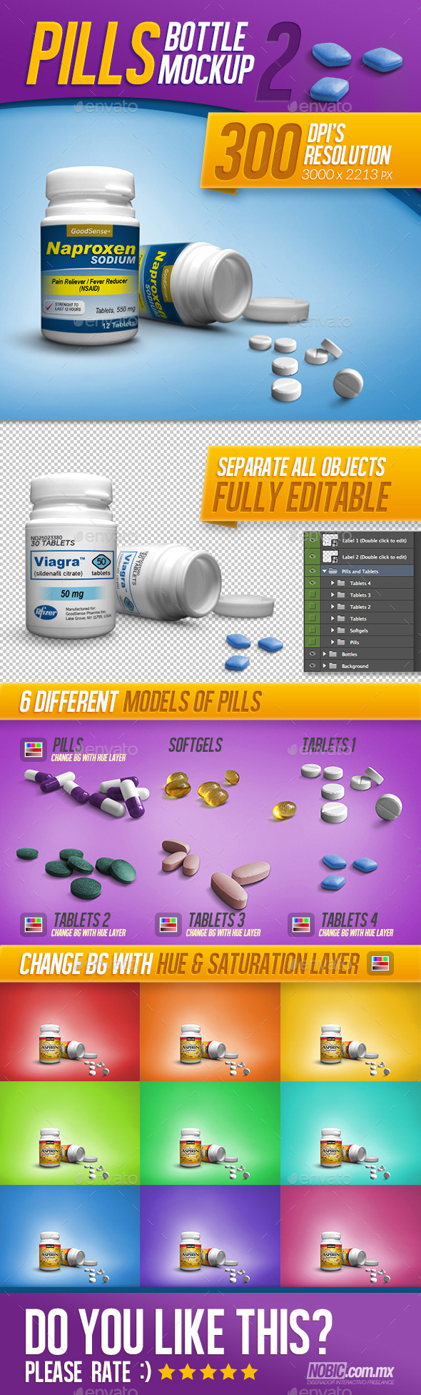 Download Medicine, Tablets, and Pills Bottle Mockup by Nobic ...