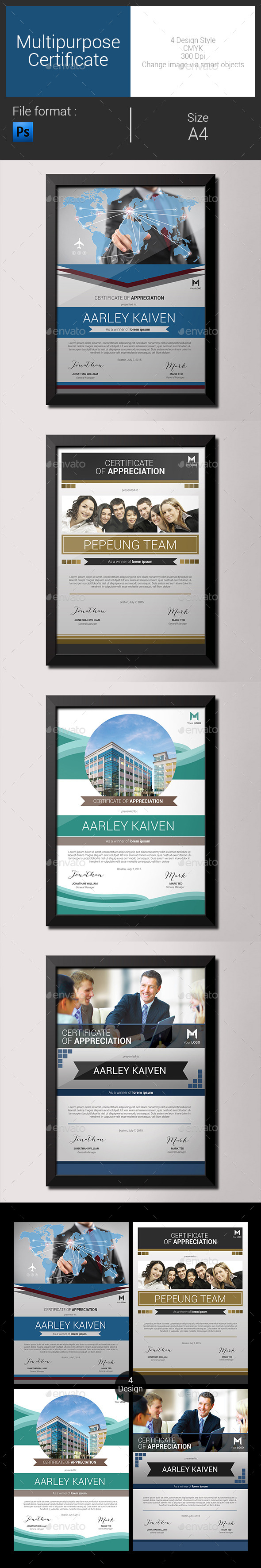 Multipurpose Certificates - Certificates Stationery