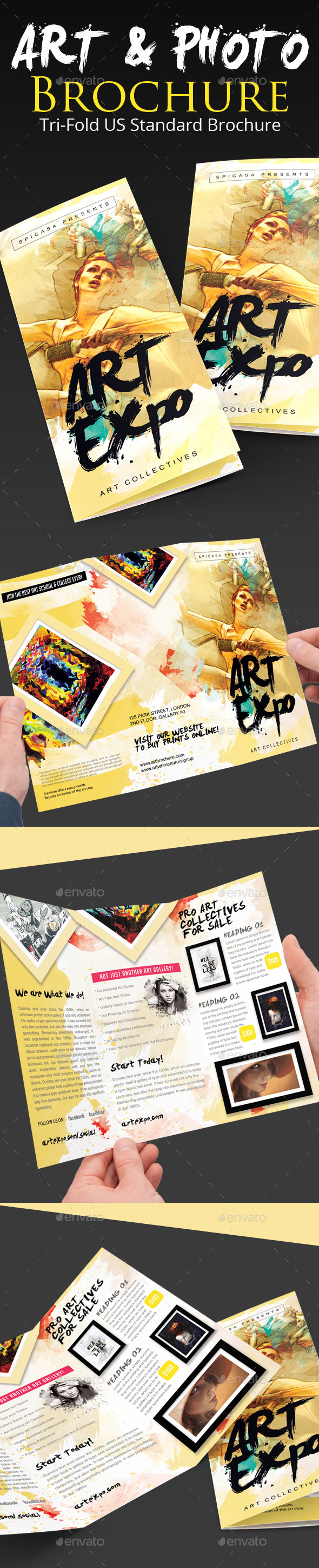 Art Show/Expo Trifold Brochure - Brochures Print Templates