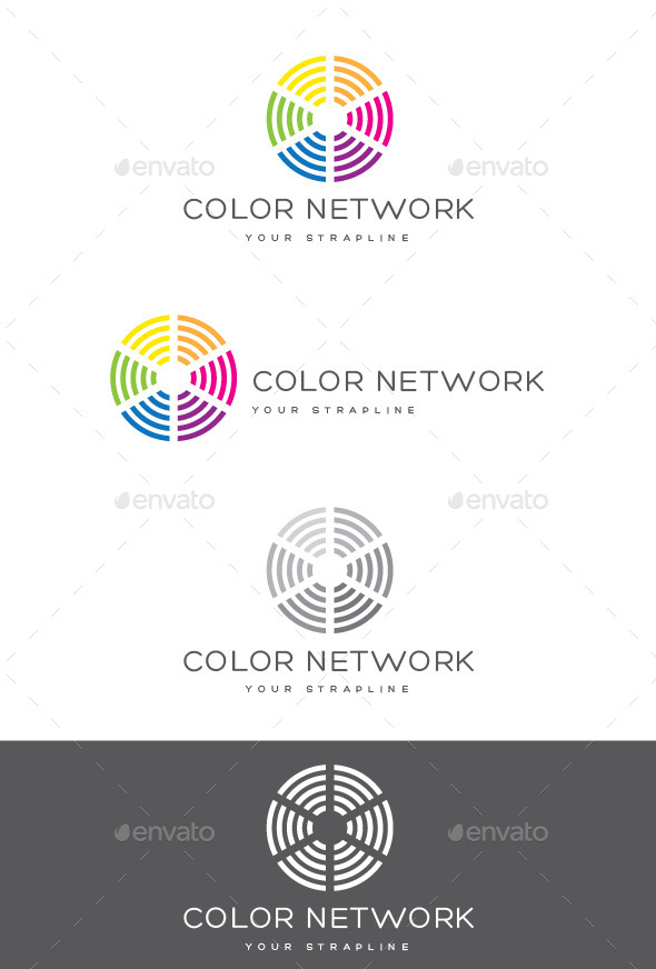 Color Network Logo - Symbols Logo Templates