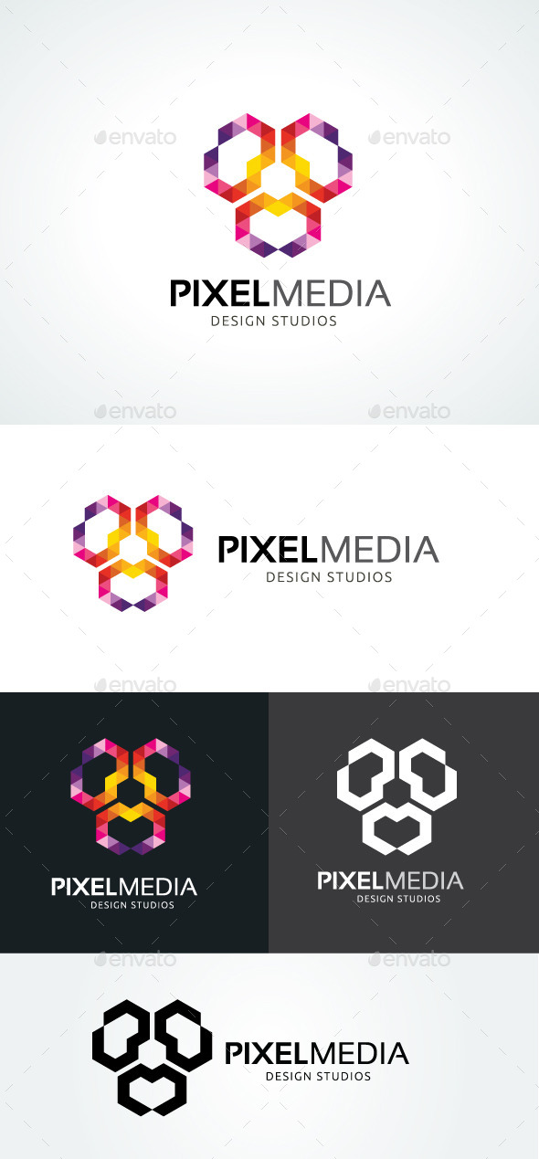 Pixel Media - Abstract Logo Templates