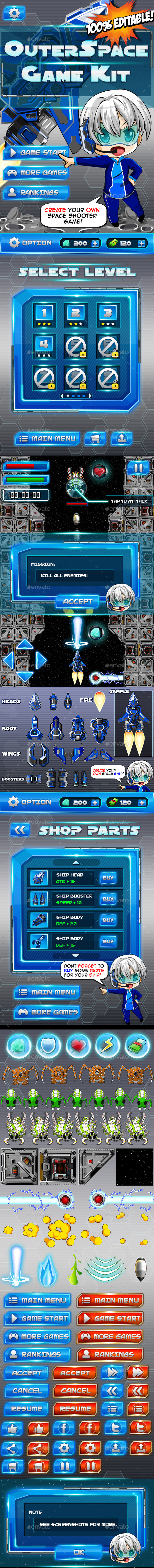 Outer Space Game Kit - Game Kits Game Assets
