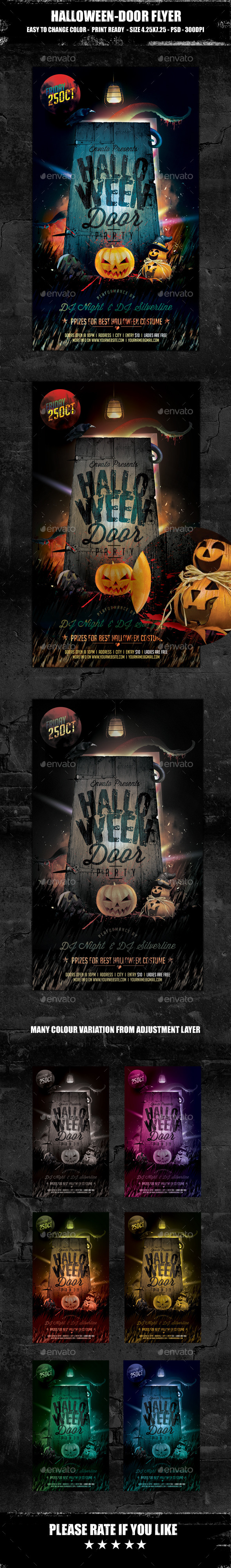 Halloween Door Party Flyer - Clubs & Parties Events