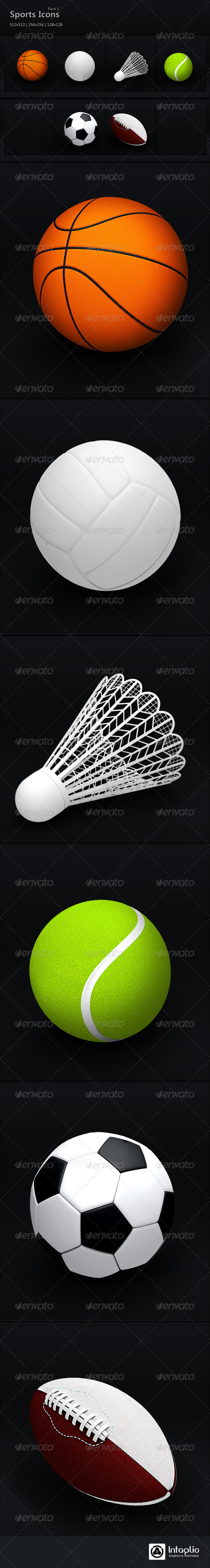 Sports Icons Pack 1 - Man-made objects Objects