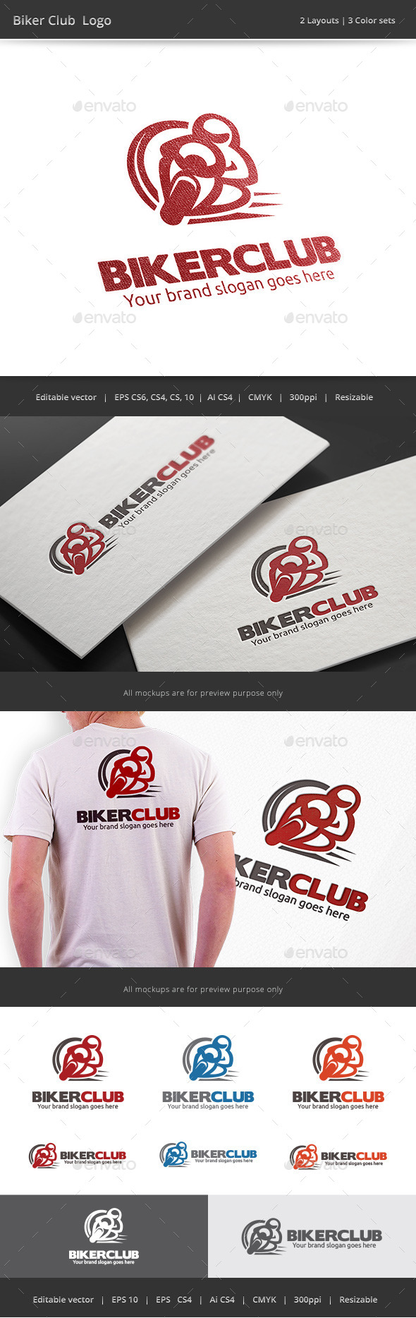 Biker Club Logo - Objects Logo Templates