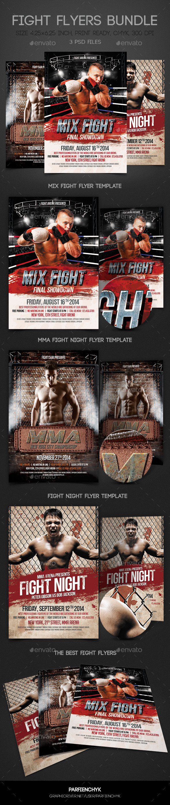 Fight Flyers Bundle - Sports Events