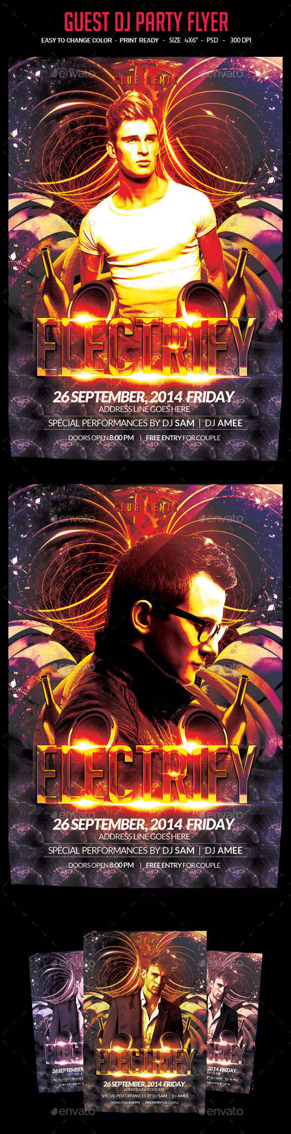 Guest Dj Night Party Flyer - Clubs & Parties Events