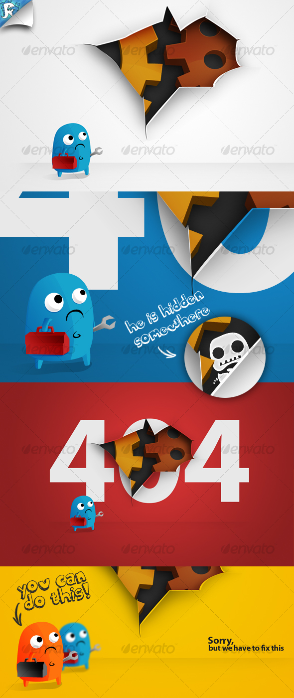 Under Construction & 404 Hole - Miscellaneous Web Elements