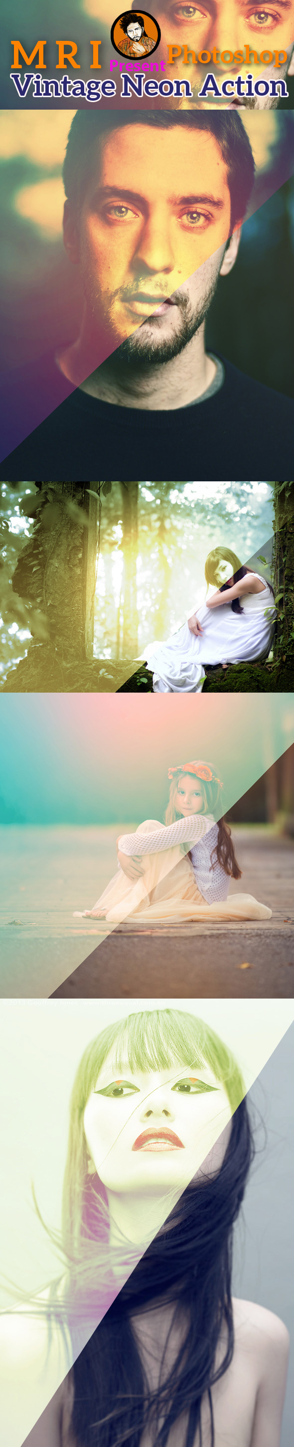 Vintage Light Leaks Action - Actions Photoshop