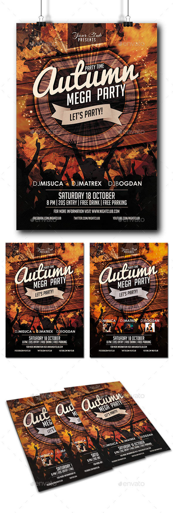 Autumn Party Flyer - Clubs & Parties Events