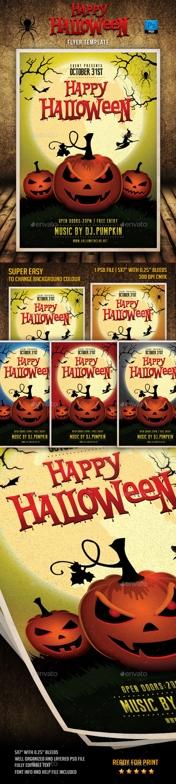 Happy Halloween Flyer Template - Events Flyers