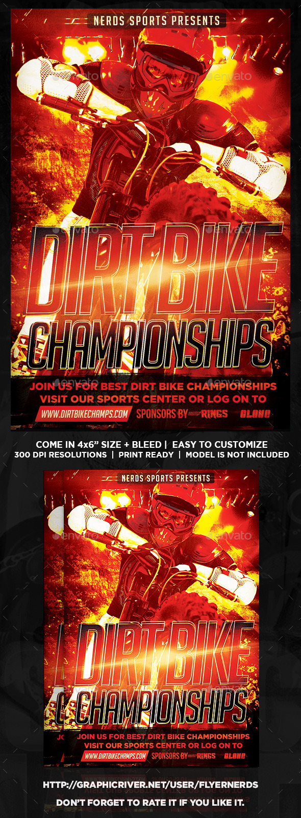 Dirt Bike Championships Flyer - Sports Events