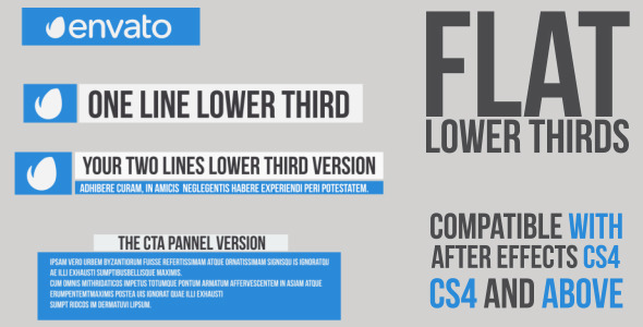 Flat Lower Thirds - VideoHive 9102859