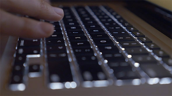 Typing on an Illuminated Keyboard