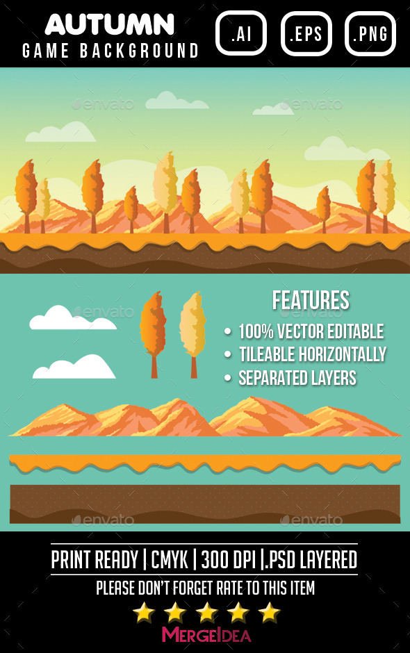 Autumn Game Background - Backgrounds Game Assets