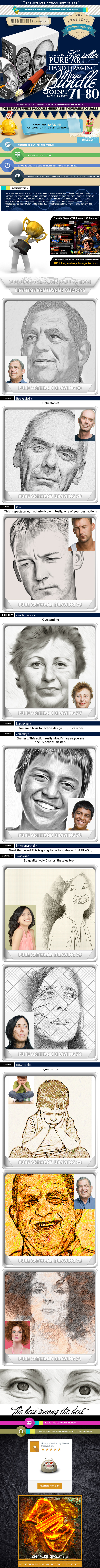 All Charles Brown's Pure Art Hand Drawing Bundle 8 - Photo Effects Actions