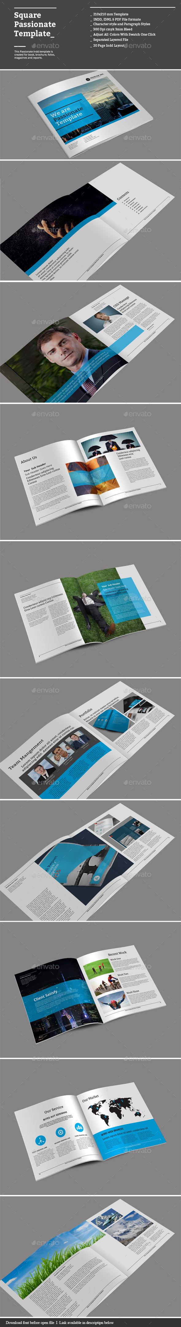 Square Passionate Templates - Corporate Brochures