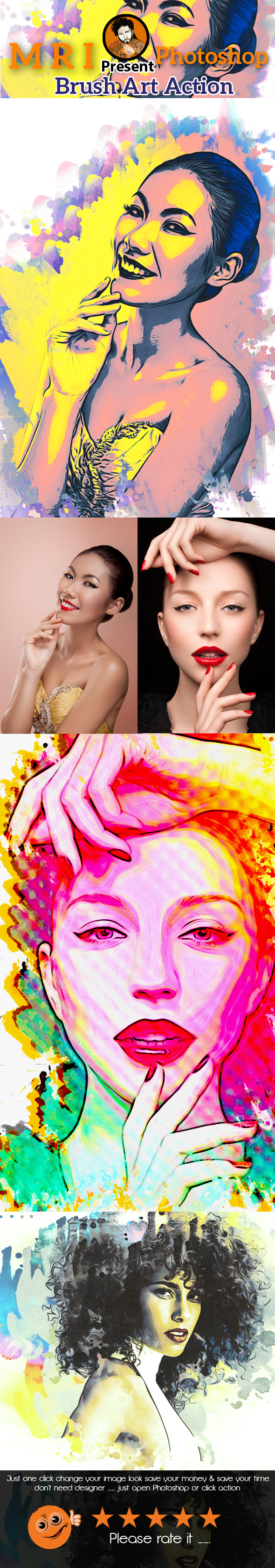 Brush Art Action - Actions Photoshop