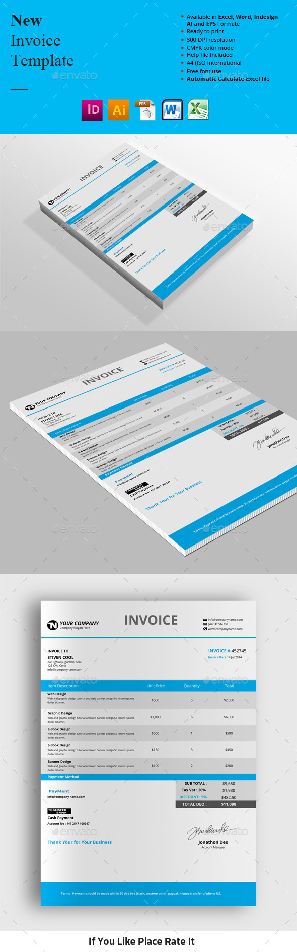 New Invoice Templates - Proposals & Invoices Stationery