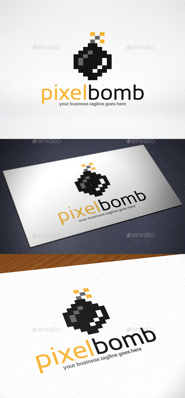 Pixel Bomb Logo Template - Objects Logo Templates