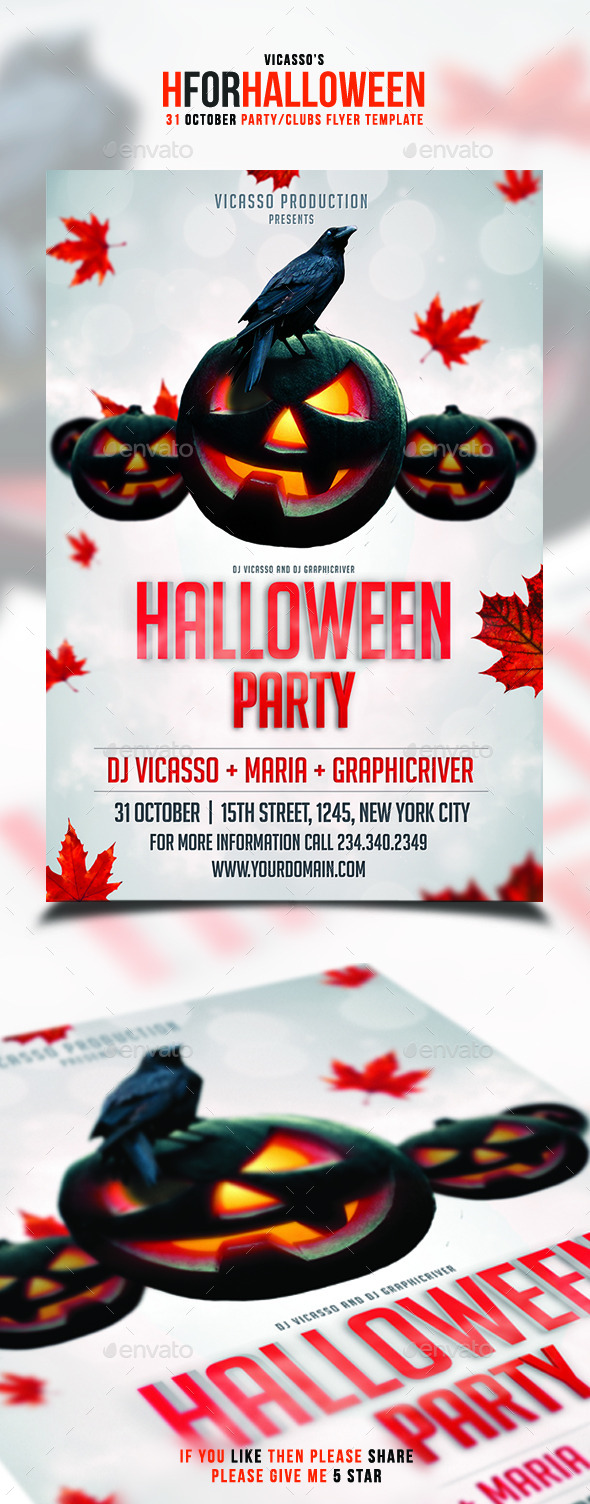H for Halloween - Events Flyers
