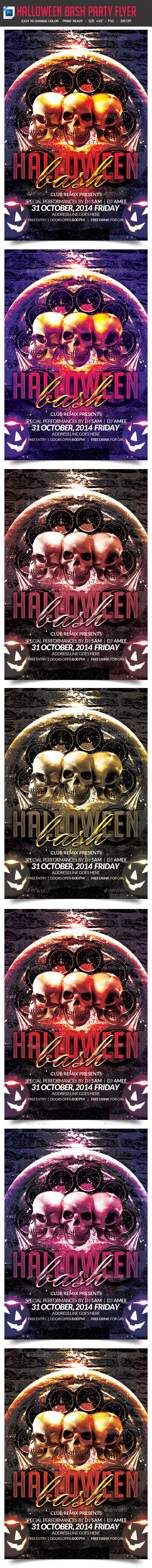 Halloween Bash Party Flyer - Clubs & Parties Events