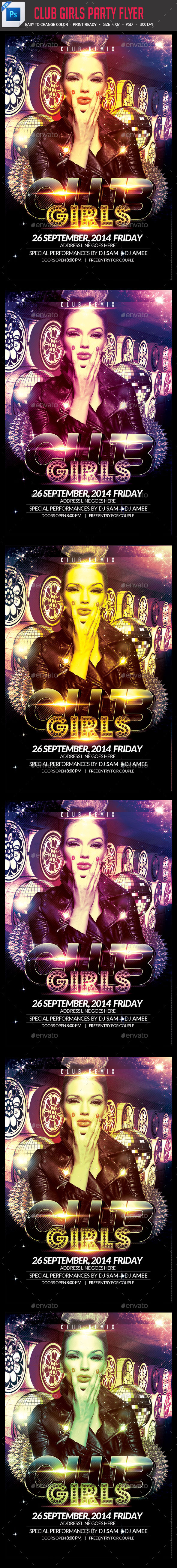Club Girls party Flyer - Clubs & Parties Events