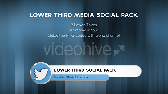 Social Media Lower Third Pack 1