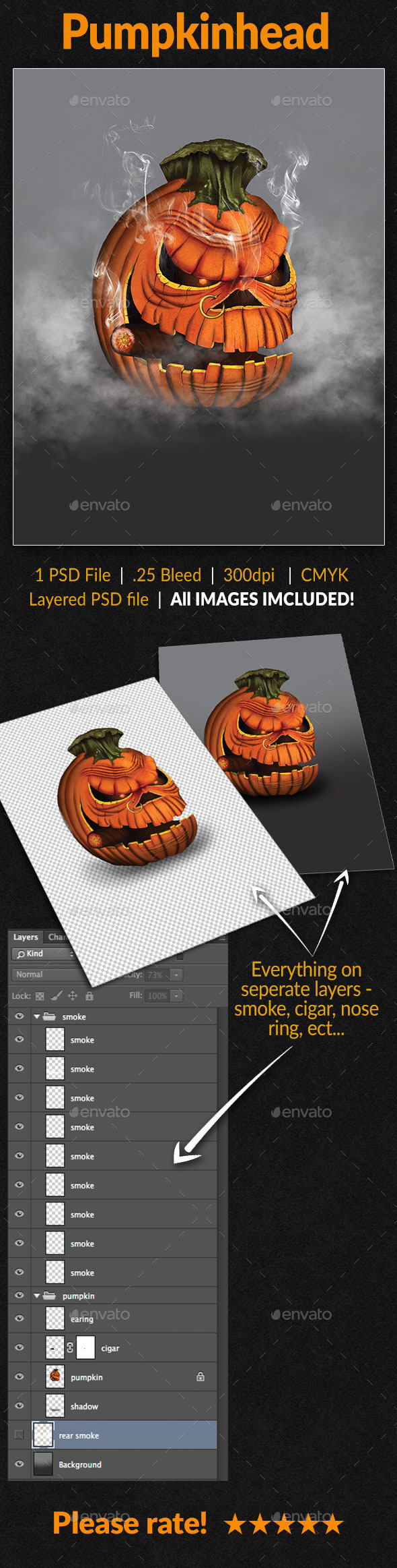 Pumpkin Head - Illustrations Graphics