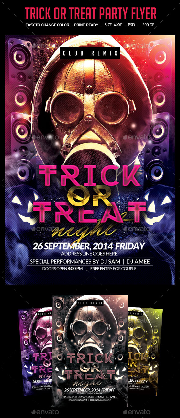 Trick Or Treat Halloween Flyer - Clubs & Parties Events