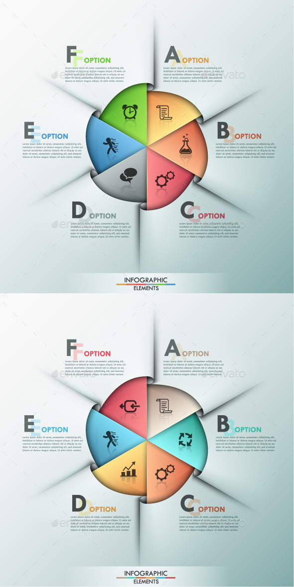 Modern Infographic Options Template (2 Items) - Infographics