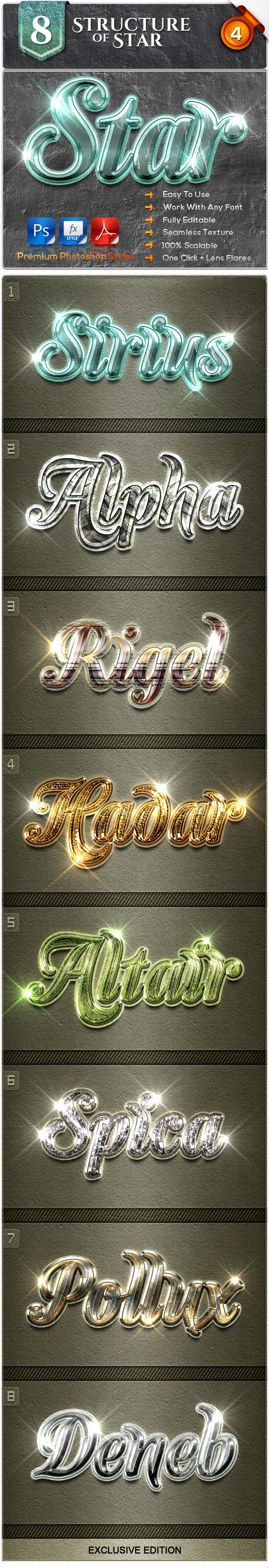 8 Structure of Stars #4 - Text Effects Styles