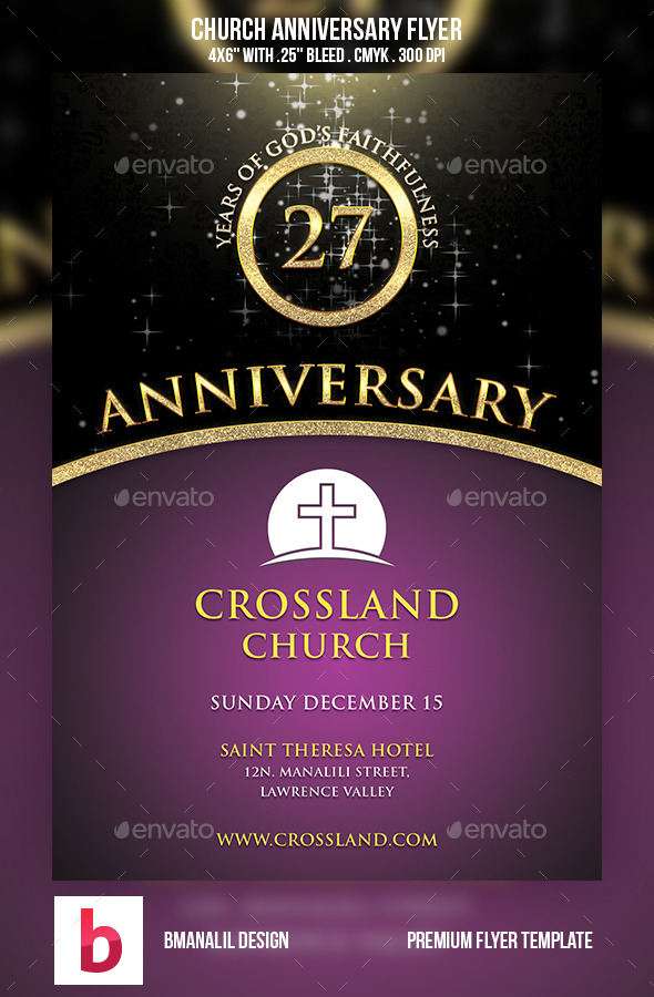 Church Anniversary Flyer by bmanalil | GraphicRiver