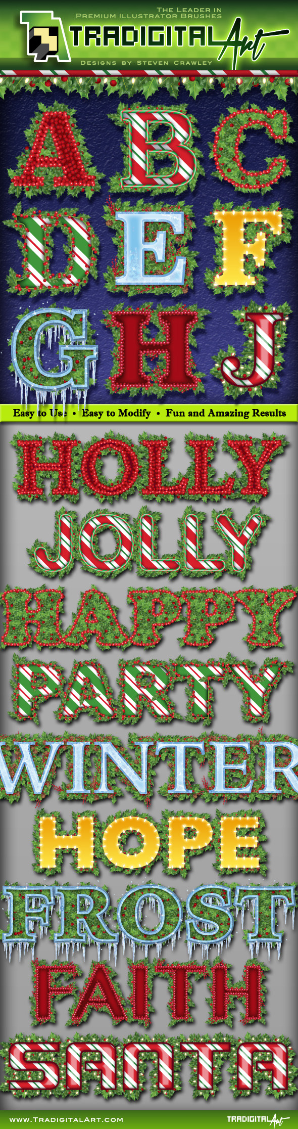 Holly Jolly Graphic Styles - Styles Illustrator