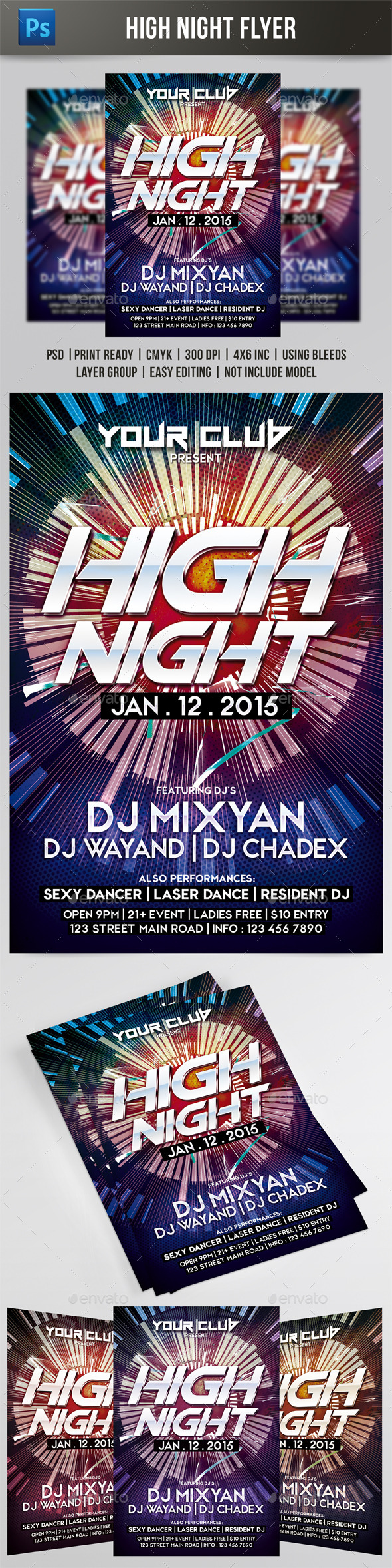 High Night Flyer - Events Flyers