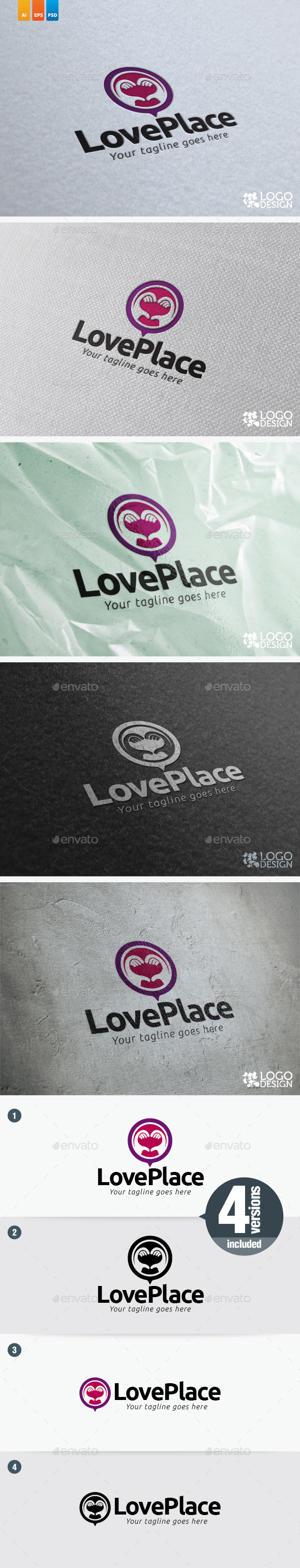 Love Place - Humans Logo Templates
