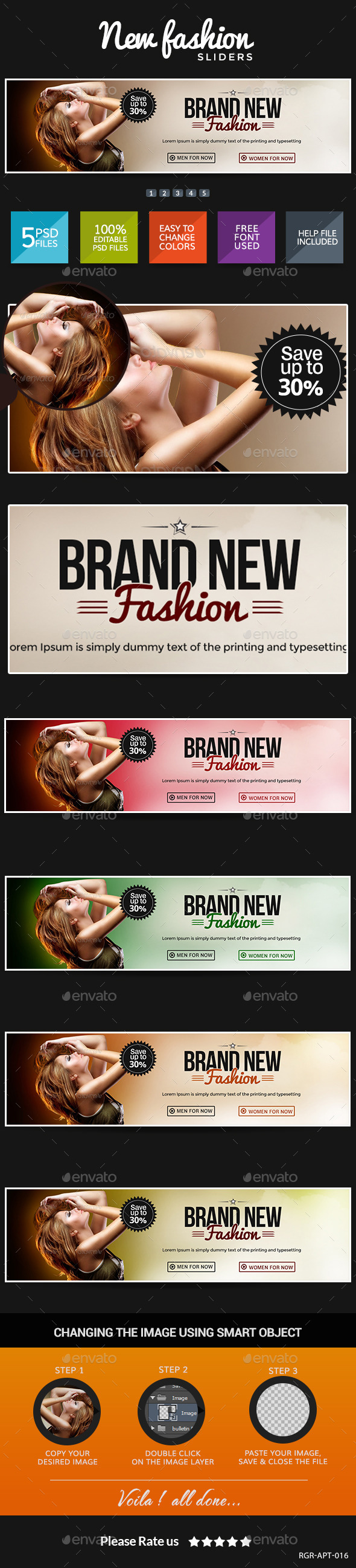 New Fashion Sliders - Sliders & Features Web Elements