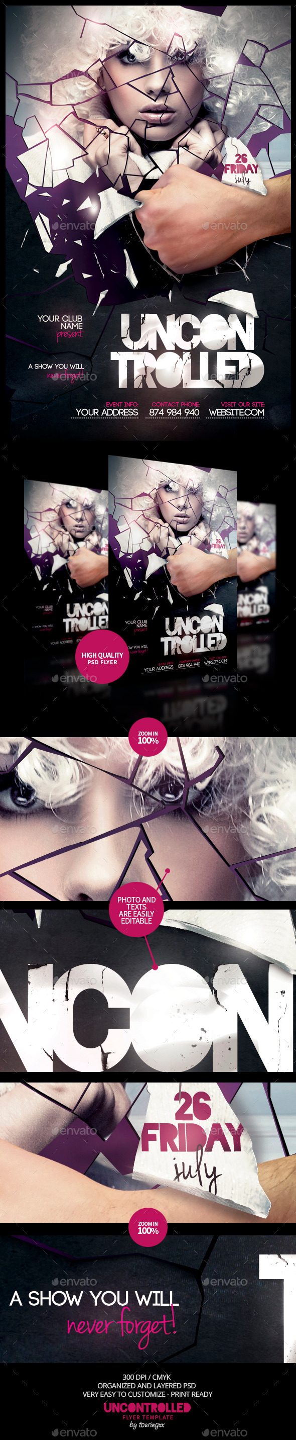 Uncontrolled Flyer Template - Flyers Print Templates