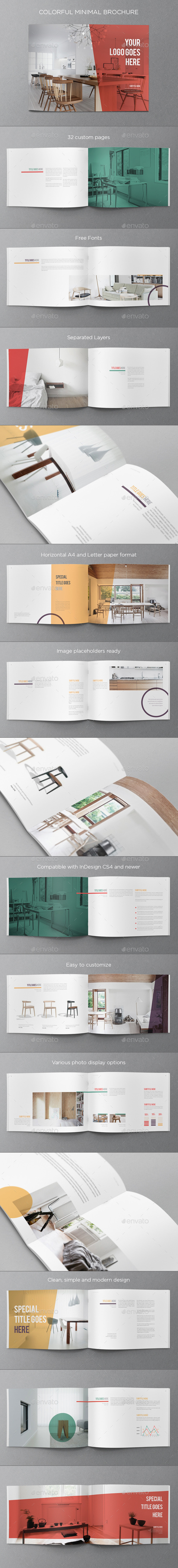 Colorful Minimal Brochure - Brochures Print Templates