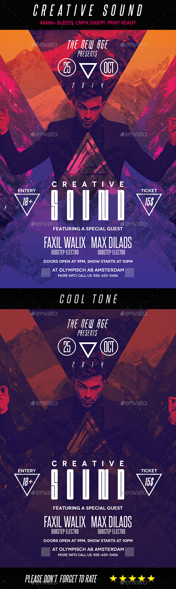 Minimal Flyer - Creative Sound - Clubs & Parties Events