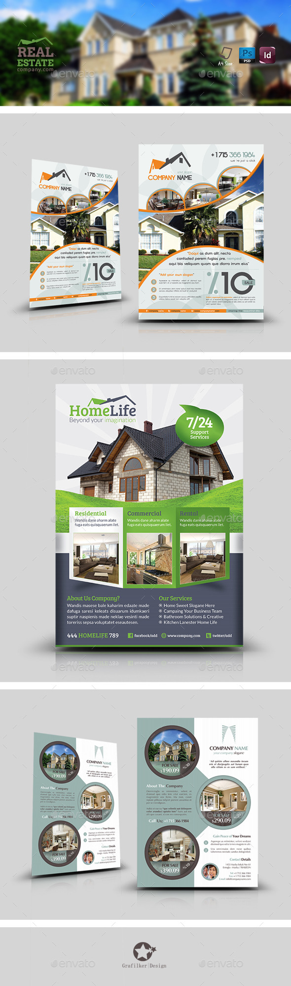 Real Estate Flyer Bundle Templates - Corporate Flyers