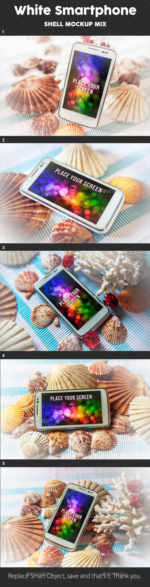 Smartphone Mock Up - Shell Theme - Mobile Displays