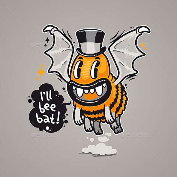 Cartoon Monster I'll Bee Bat - Monsters Characters