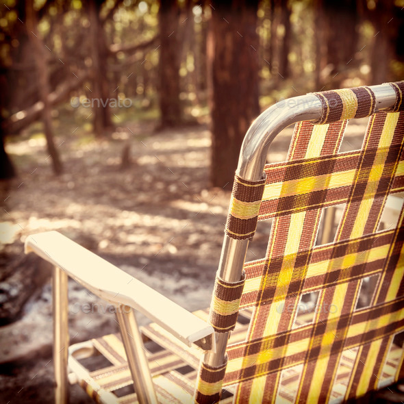 Camping Chair Instagram Style - Stock Photo - Images